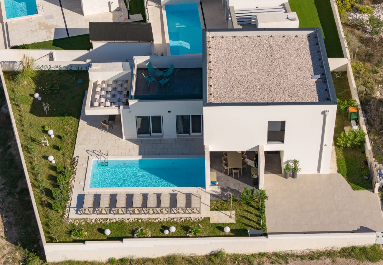 Villa in Rovanjska -   Villa Wave of Love with Sea View and Pool