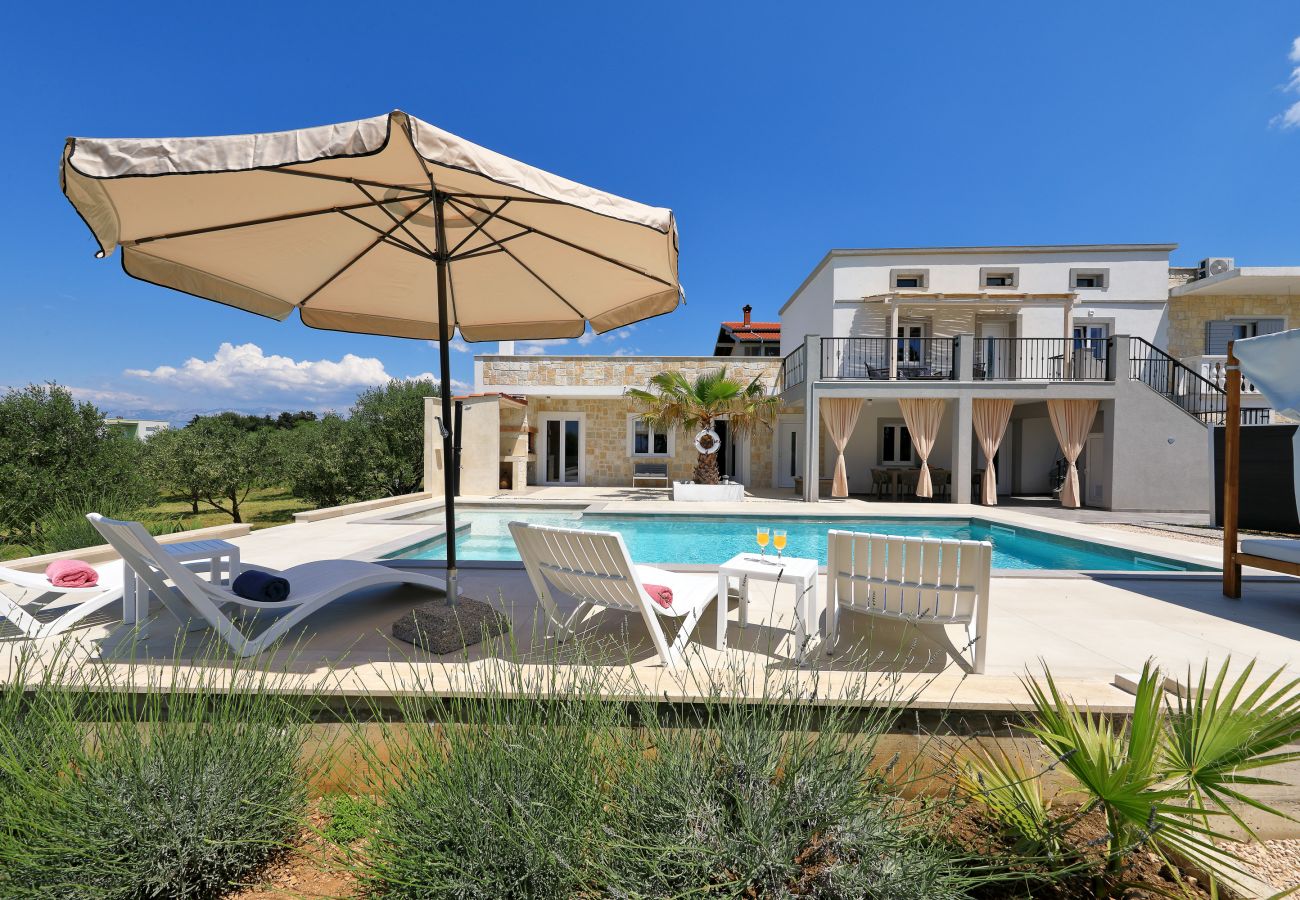 Villa in Vrsi - Villa Angelina mit beheiztem Pool