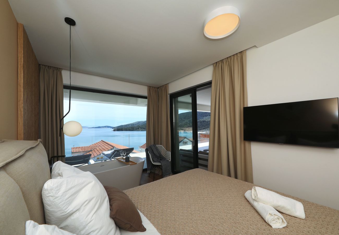 Ferienwohnung in Marina - Ferienwohnung Mentis mit Meerblick