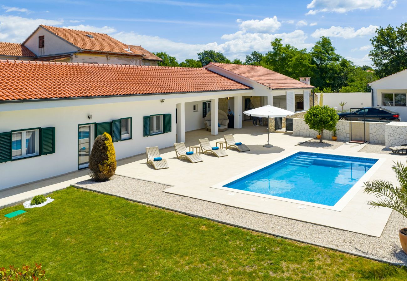 Ferienhaus in Vrsi - Ferienhaus Luca mit Pool und Terrasse